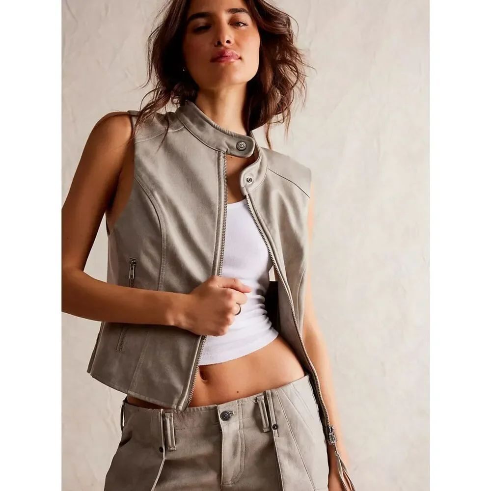 New Free People We The Free Sweeney Vegan Vest Size XS